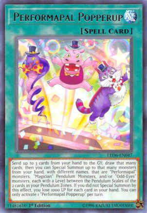 Image of Performapal Popperup [LED6-EN047] Rare