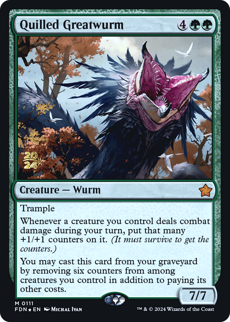 Image of Quilled Greatwurm [Foundations Prerelease Promos]