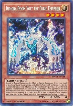 Image of Indiora Doom Volt the Cubic Emperor [MVP1-ENS38] Secret Rare