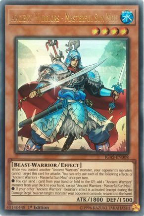 Image of Ancient Warriors - Masterful Sun Mou [IGAS-EN008] Ultra Rare