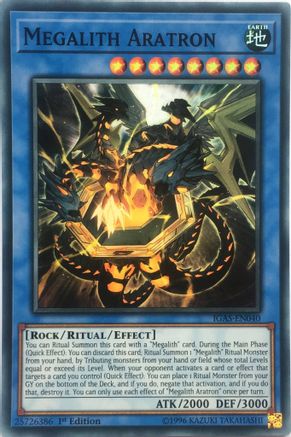 Image of Megalith Aratron [IGAS-EN040] Super Rare