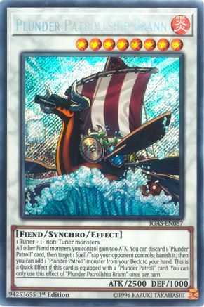 Image of Plunder Patrollship Brann [IGAS-EN087] Secret Rare