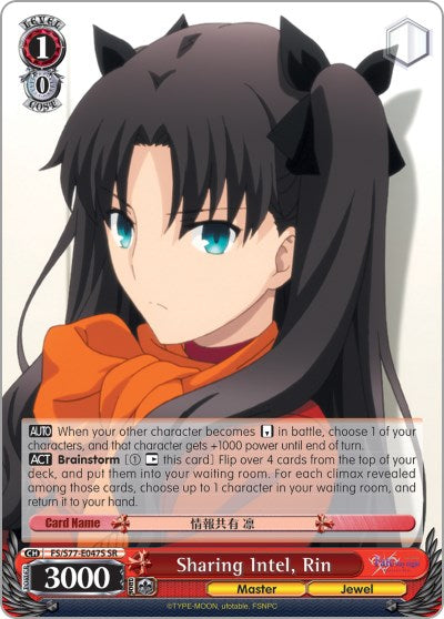 Image of Sharing Intel, Rin (FS/S77-E047S SR) [Fate/Stay Night [Heaven's Feel] Vol.2]