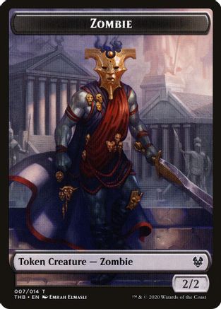 Image of Zombie // Satyr Double-Sided Token [Theros Beyond Death Tokens]