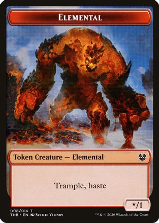 Image of Elemental // Satyr Double-Sided Token [Theros Beyond Death Tokens]