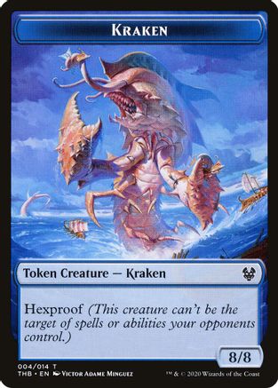Image of Kraken // Satyr Double-Sided Token [Theros Beyond Death Tokens]