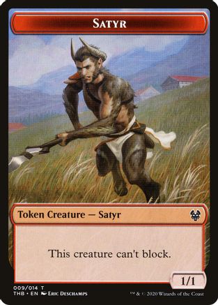 Image of Satyr // Spider Double-Sided Token [Theros Beyond Death Tokens]