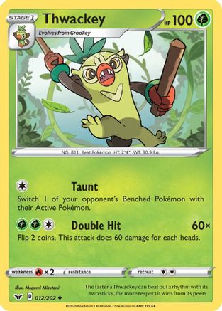 Image of Thwackey (012/202) [Sword & Shield: Base Set]