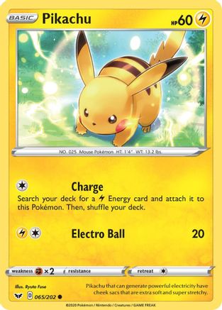 Image of Pikachu (065/202) [Sword & Shield: Base Set]