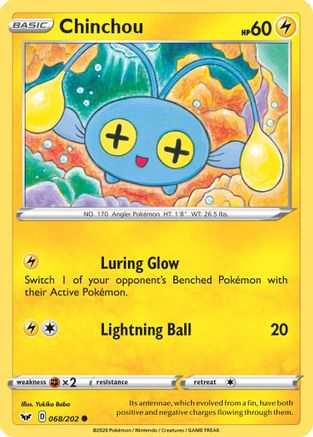 Image of Chinchou (068/202) [Sword & Shield: Base Set]