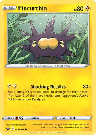 Image of Pincurchin (077/202) [Sword & Shield: Base Set]