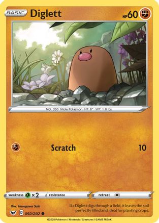 Image of Diglett (092/202) [Sword & Shield: Base Set]