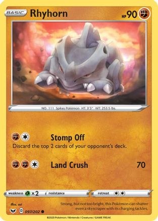 Image of Rhyhorn (097/202) [Sword & Shield: Base Set]