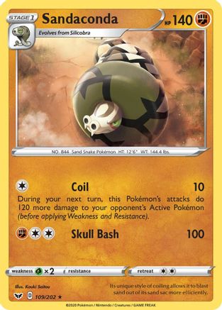Image of Sandaconda (109/202) [Sword & Shield: Base Set]