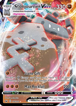 Image of Stonjourner VMAX (116/202) [Sword & Shield: Base Set]