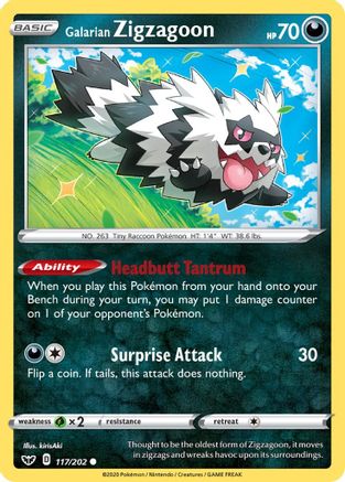 Image of Galarian Zigzagoon (117/202) [Sword & Shield: Base Set]