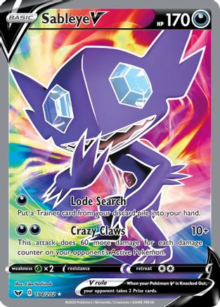 Image of Sableye V (194/202) [Sword & Shield: Base Set]