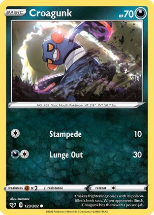 Image of Croagunk (123/202) [Sword & Shield: Base Set]