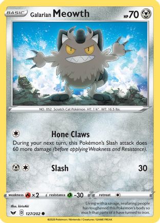 Image of Galarian Meowth (127/202) [Sword & Shield: Base Set]