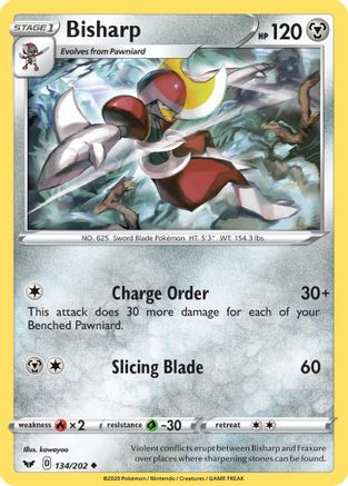 Image of Bisharp (134/202) [Sword & Shield: Base Set]