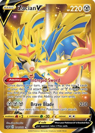 Image of Zacian V (211/202) [Sword & Shield: Base Set]