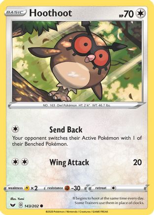 Image of Hoothoot (143/202) [Sword & Shield: Base Set]