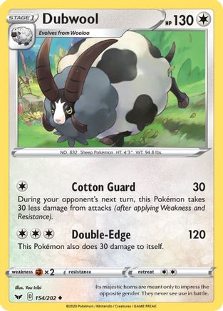 Image of Dubwool (154/202) [Sword & Shield: Base Set]