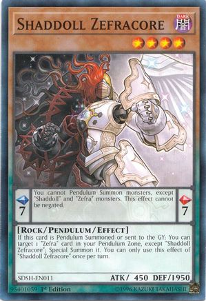 Image of Shaddoll Zefracore [SDSH-EN011] Common