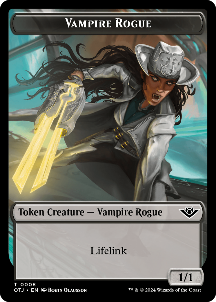 Image of Vampire Rogue Token [Outlaws of Thunder Junction Tokens]