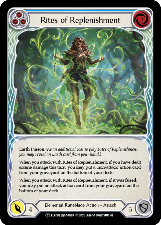Image of Rites of Replenishment (Blue) [U-ELE081] (Tales of Aria Unlimited)  Unlimited Normal