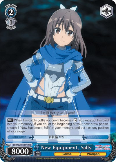 Image of New Equipment, Sally (BFR/S78-E114 PR) [BOFURI: I Don't Want to Get Hurt, so I'll Max Out My Defense]