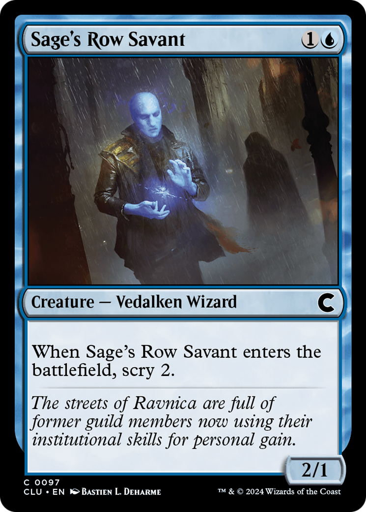 Image of Sage's Row Savant [Ravnica: Clue Edition]