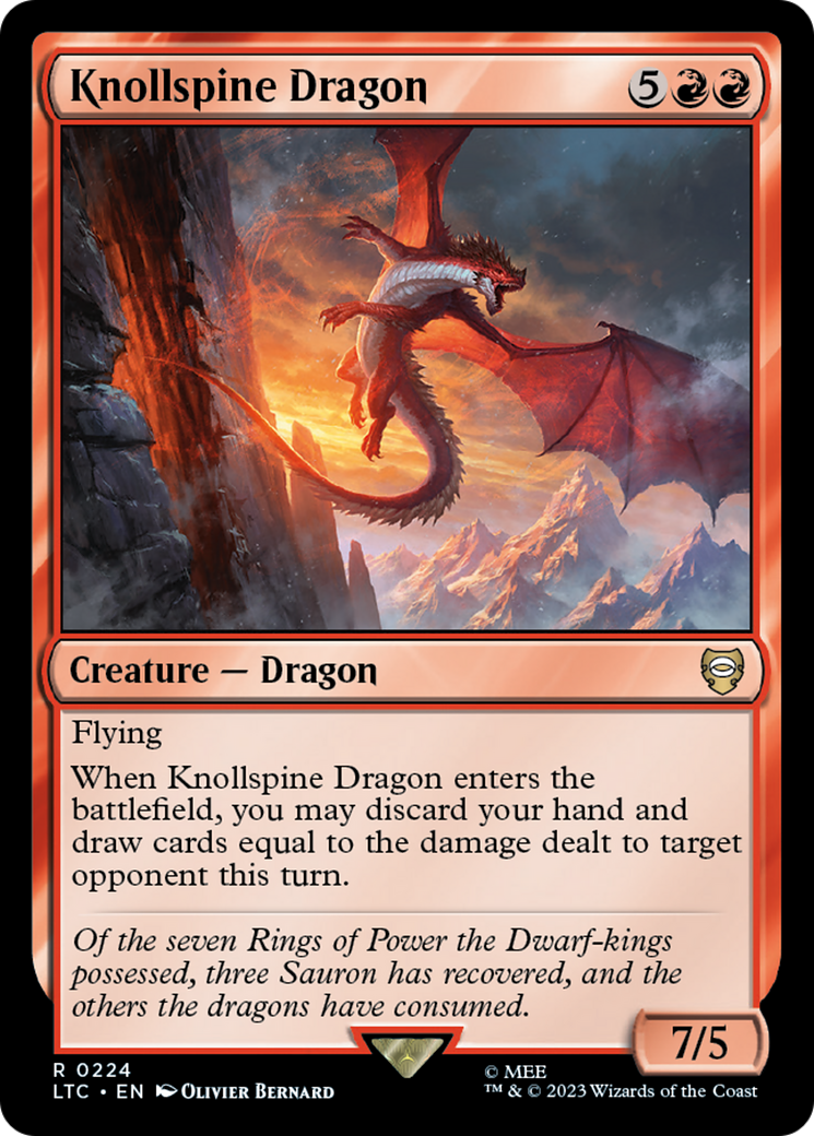 Image of Knollspine Dragon [The Lord of the Rings: Tales of Middle-Earth Commander]