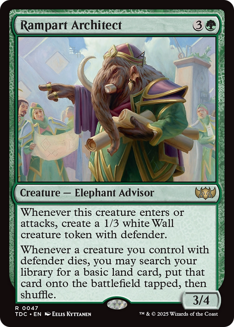 Image of Rampart Architect [Tarkir: Dragonstorm Commander]