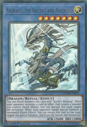 Sauravis, the Ancient and Ascended [DUOV-EN075] Ultra Rare