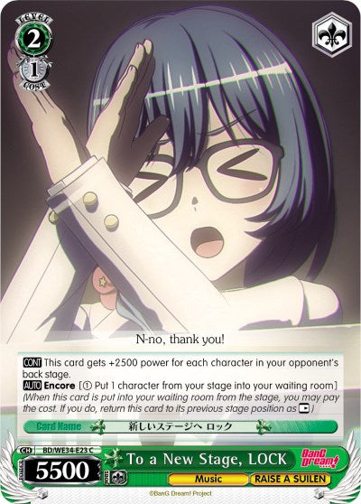 Image of To a New Stage, LOCK (BD/WE34-E23 C) (Parallel Foil) [Morfonica x RAISE A SUILEN]