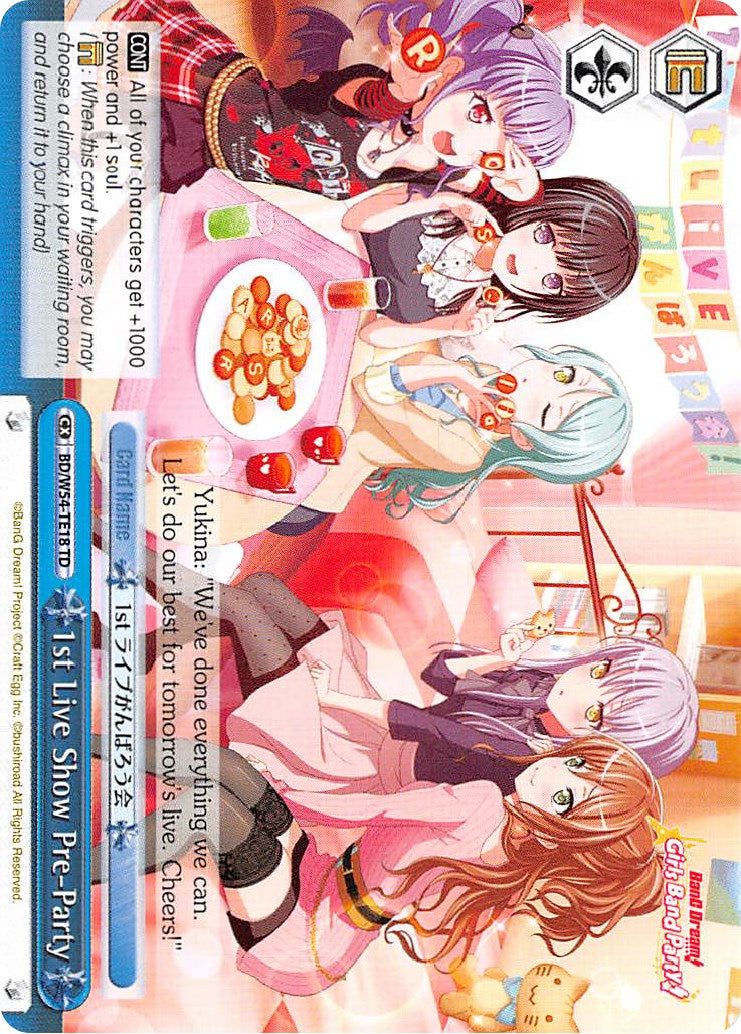 Image of 1st Live Show Pre-Party (BD/W54-TE18 TD) [BanG Dream! Girls Band Party!]