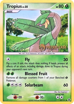 Image of Tropius (52/111) (Prerelease Promo) [Nintendo: Black Star Promos]