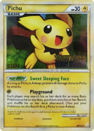 Image of Pichu (28/123) (Staff Prerelease Promo) [Nintendo: Black Star Promos]