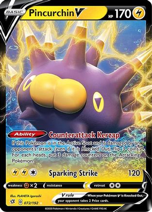 Image of Pincurchin V (072/192) [Sword & Shield: Rebel Clash]