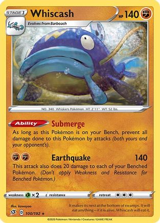 Image of Whiscash (100/192) [Sword & Shield: Rebel Clash]