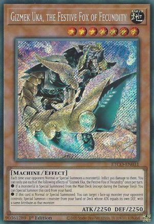 Image of Gizmek Uka, the Festive Fox of Fecundity [ETCO-EN031] Secret Rare