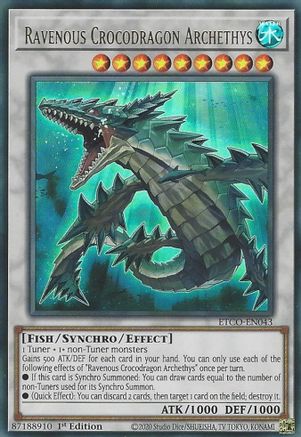 Image of Ravenous Crocodragon Archethys [ETCO-EN043] Ultra Rare