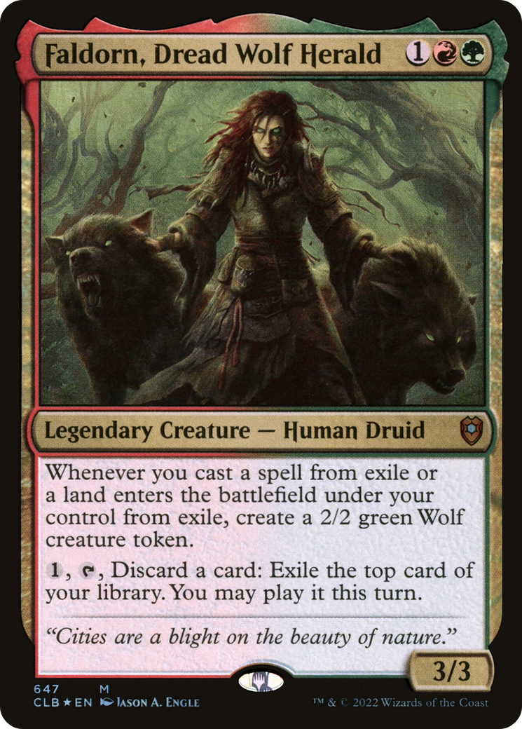 Image of Faldorn, Dread Wolf Herald [Commander Legends: Battle for Baldur's Gate]