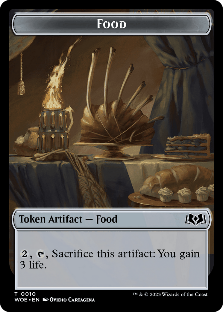 Image of Human // Food (0010) Double-Sided Token [Wilds of Eldraine Tokens]