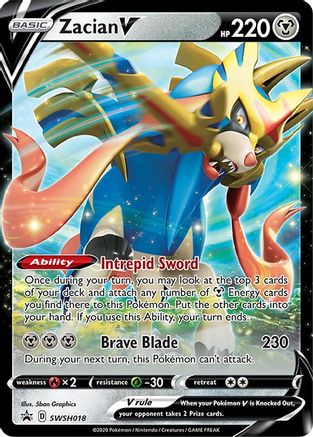 Image of Zacian V (SWSH018) [Sword & Shield: Black Star Promos]
