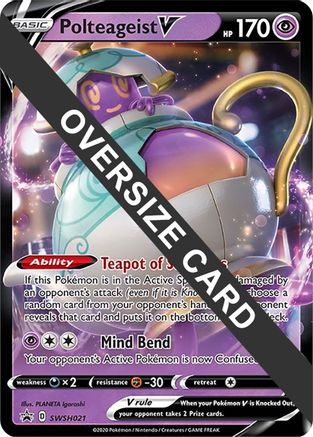 Image of Polteageist V (SWSH021) (Jumbo Card) [Sword & Shield: Black Star Promos]