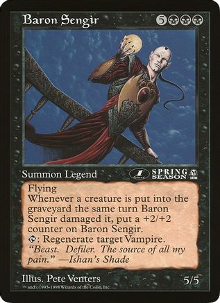 Image of Baron Sengir (1st place) (Arena League) (OVER-) - Oversize Cards