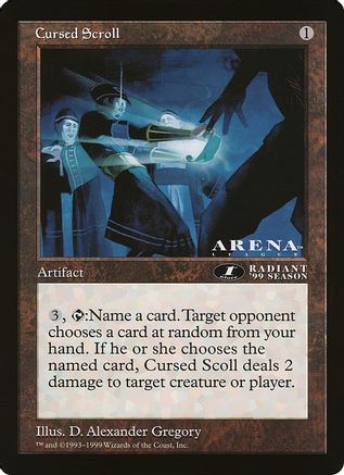 Image of Cursed Scroll (1st Place) (Arena League) (OVER-) - Oversize Cards
