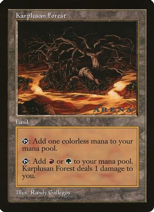 Image of Karplusan Forest (Arena League) (OVER-) - Oversize Cards